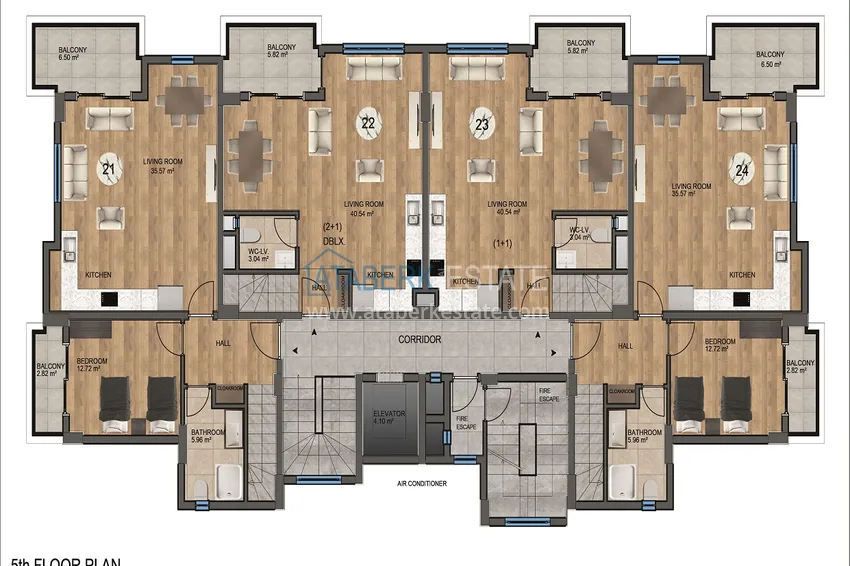 Купить дешево Новый жилой комплекс на последнем этапе строительства в районе Демирташ, Алания 3 
