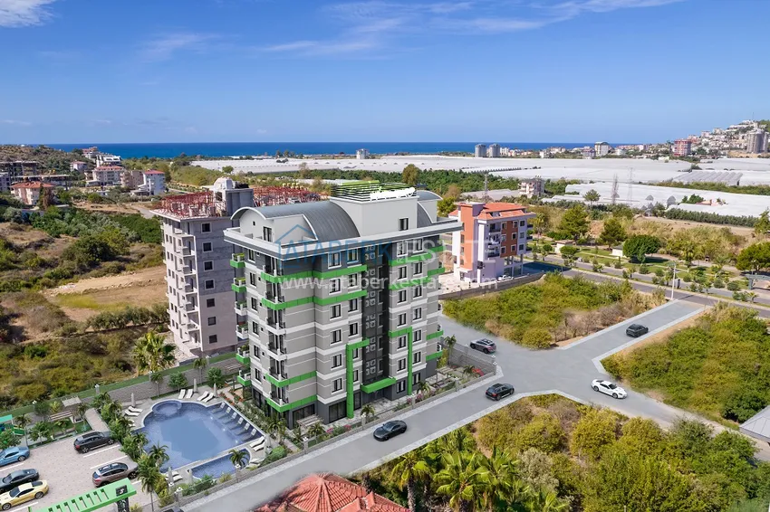 Новый жилой комплекс на последнем этапе строительства в районе Демирташ, Алания 1 