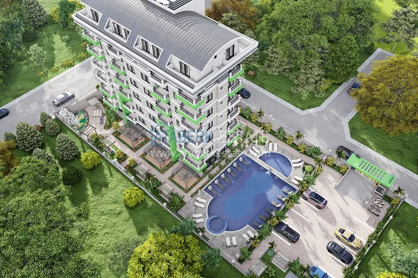 Новый жилой комплекс на последнем этапе строительства в районе Демирташ, Алания 7 