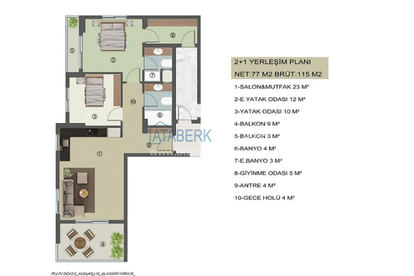 Купить дешево Квартиры от застройщика в жилом комплексе комфорт-класса в районе Чешмели – Мерсин 2