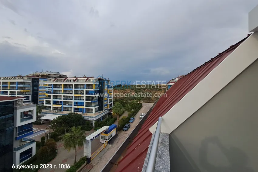 Приобрести Обратный дуплекс 2+1 с видом на море и горы в комплексе ультра-люкс -район Кестель, Алания 24 