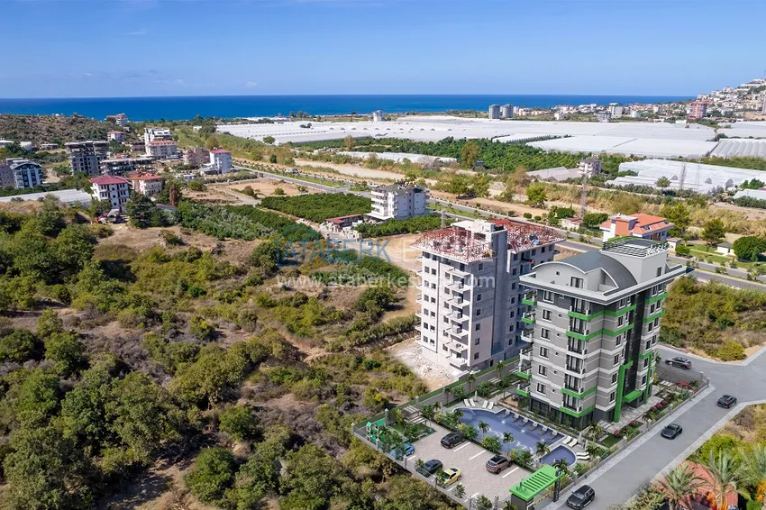 Новый жилой комплекс на последнем этапе строительства в районе Демирташ, Алания 2 