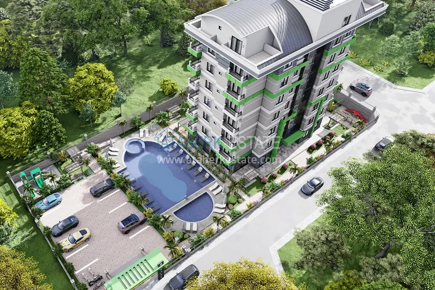 Новый жилой комплекс на последнем этапе строительства в районе Демирташ, Алания 8 