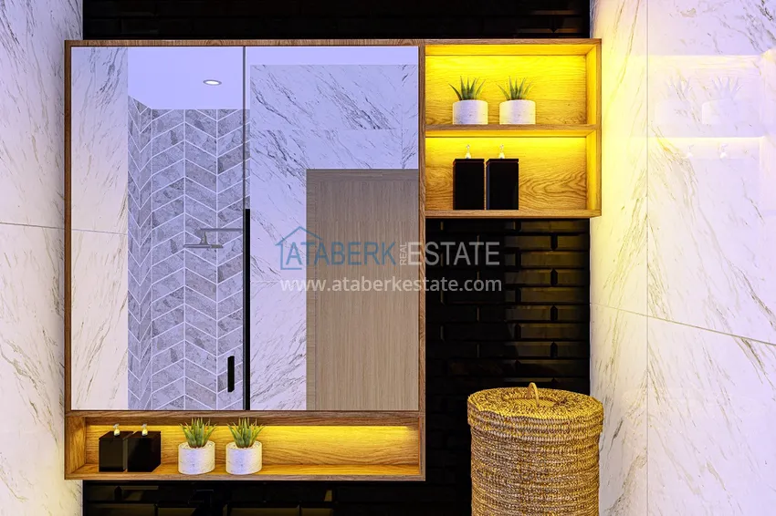 Приобрести Уютный комплекс на этапе строительства в верхней части района Оба – Чиплаклы, Алания 14