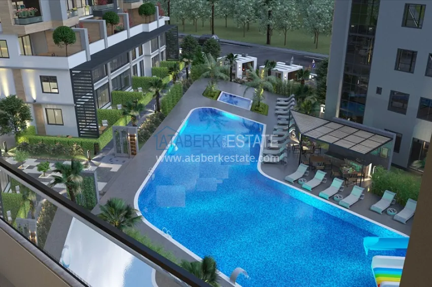 Квартиры в современном жилом комплексе на этапе строительства Мезитли – Мерсин 9 