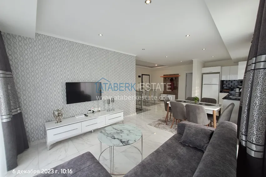 Приобрести Обратный дуплекс 2+1 с видом на море и горы в комплексе ультра-люкс -район Кестель, Алания 3 