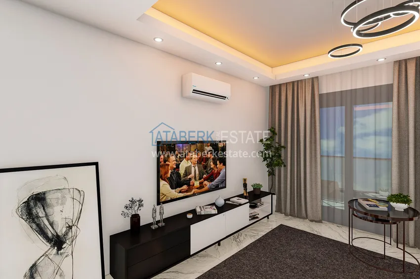 Приобрести Уютный комплекс на этапе строительства в верхней части района Оба – Чиплаклы, Алания 3