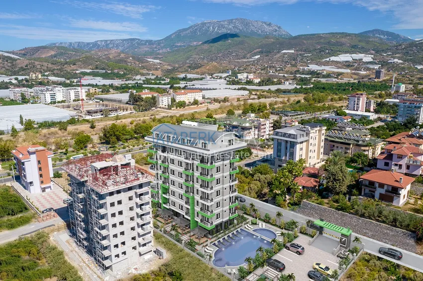 Новый жилой комплекс на последнем этапе строительства в районе Демирташ, Алания 5 