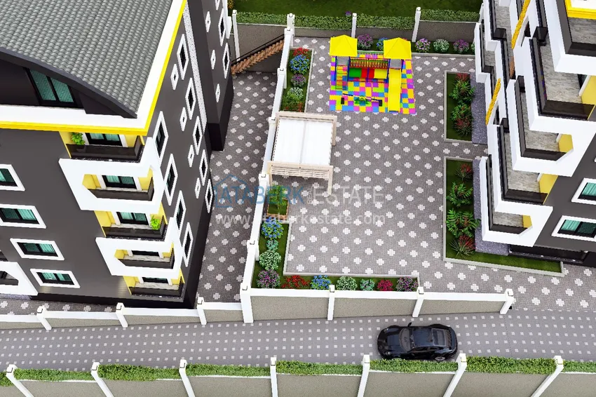 Уютный комплекс на этапе строительства в верхней части района Оба – Чиплаклы, Алания 6