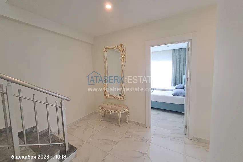 Приобрести Обратный дуплекс 2+1 с видом на море и горы в комплексе ультра-люкс -район Кестель, Алания 7 