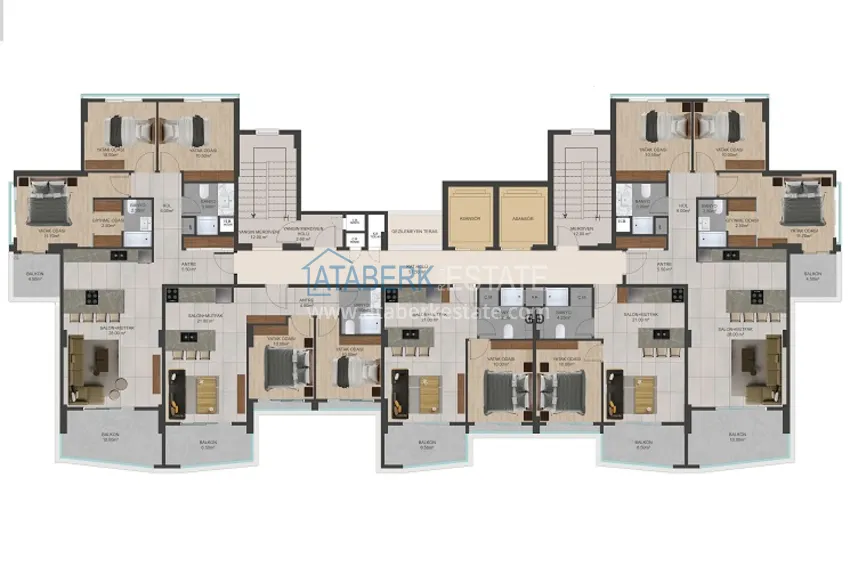 Купить дешево Квартиры в современном жилом комплексе на этапе строительства Мезитли – Мерсин 2 