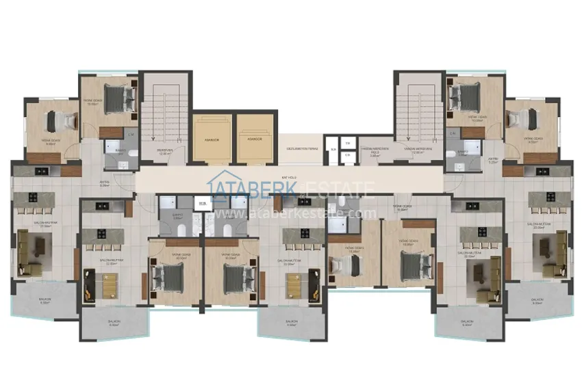 Купить дешево Квартиры в современном жилом комплексе на этапе строительства Мезитли – Мерсин 4 
