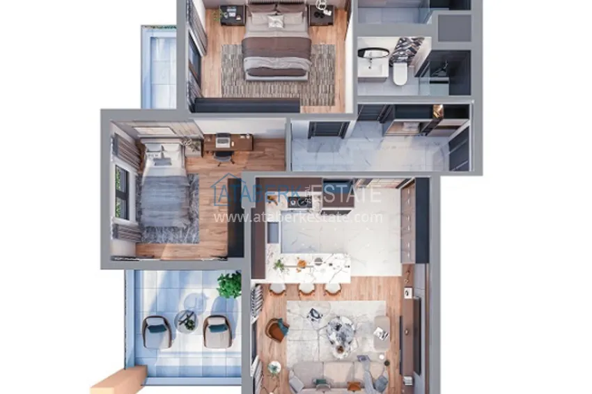 Купить дешево Современный жилой комплекс на этапе строительства в районе Арпачбахшиш – Мерсин 2