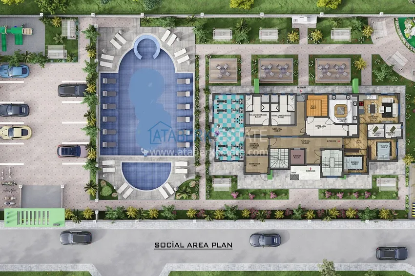 Купить дешево Новый жилой комплекс на последнем этапе строительства в районе Демирташ, Алания 5 