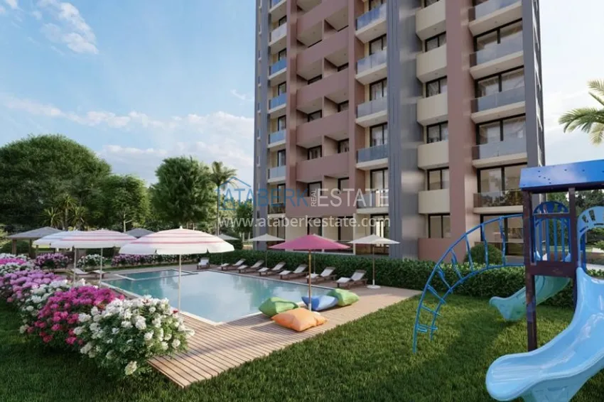 Квартиры 1+1 в новом жилом комплексе с собственной инфраструктурой район Томюк – Мерсин 4 