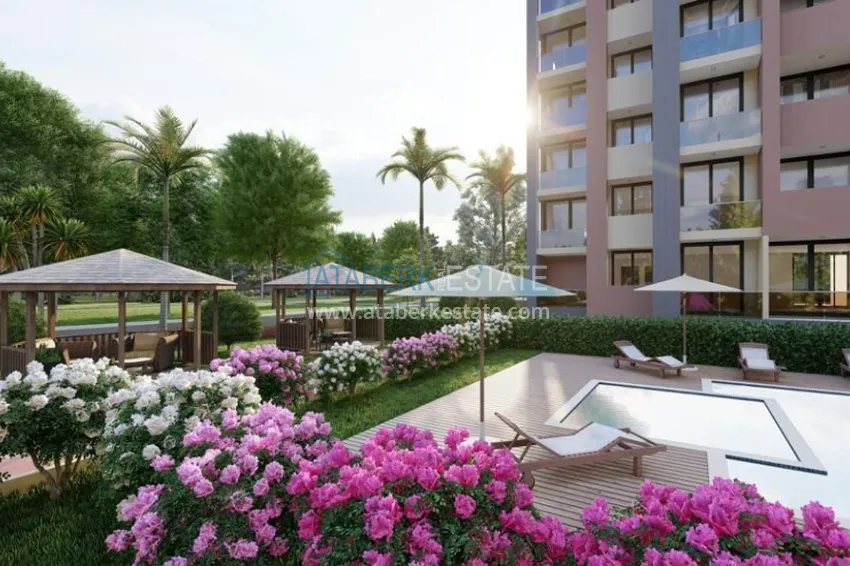 Квартиры 1+1 в новом жилом комплексе с собственной инфраструктурой район Томюк – Мерсин 8 