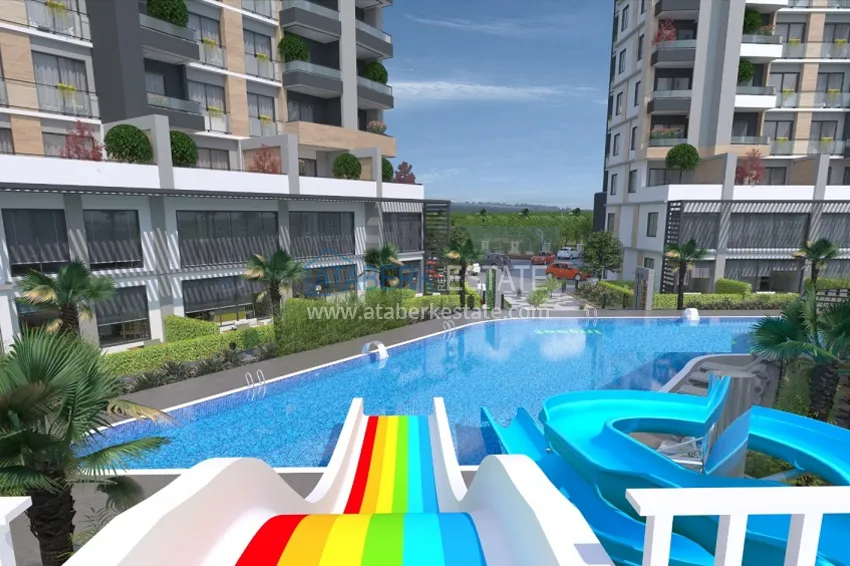 Квартиры в современном жилом комплексе на этапе строительства Мезитли – Мерсин 10 