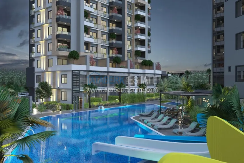 Квартиры в современном жилом комплексе на этапе строительства Мезитли – Мерсин 11 