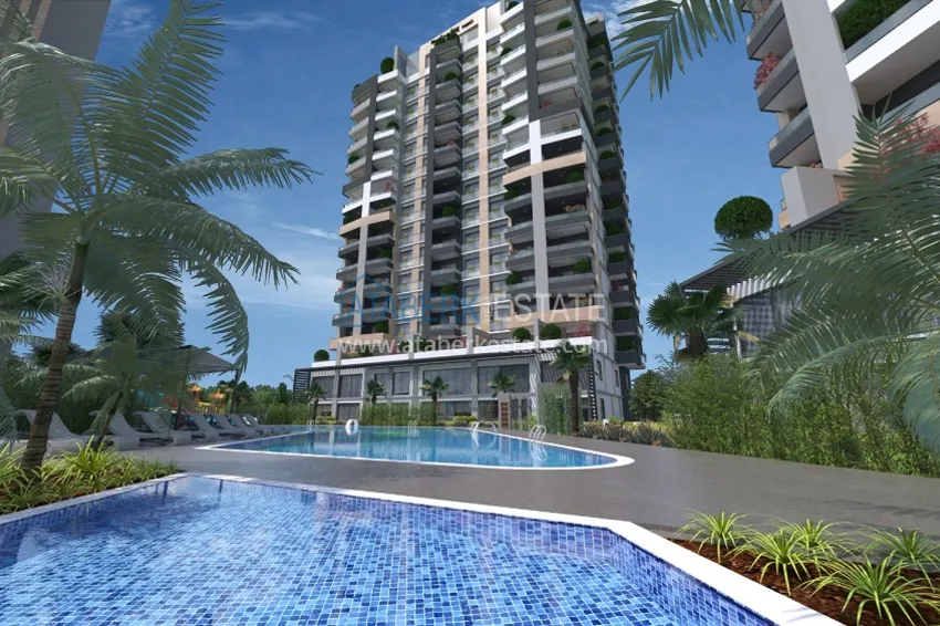 Квартиры в современном жилом комплексе на этапе строительства Мезитли – Мерсин 1 