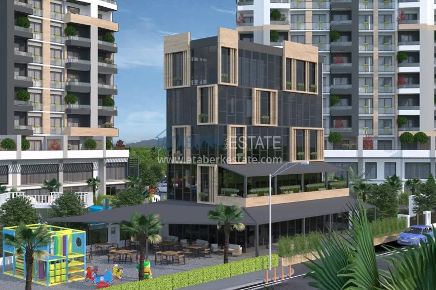 Квартиры в современном жилом комплексе на этапе строительства Мезитли – Мерсин 26 