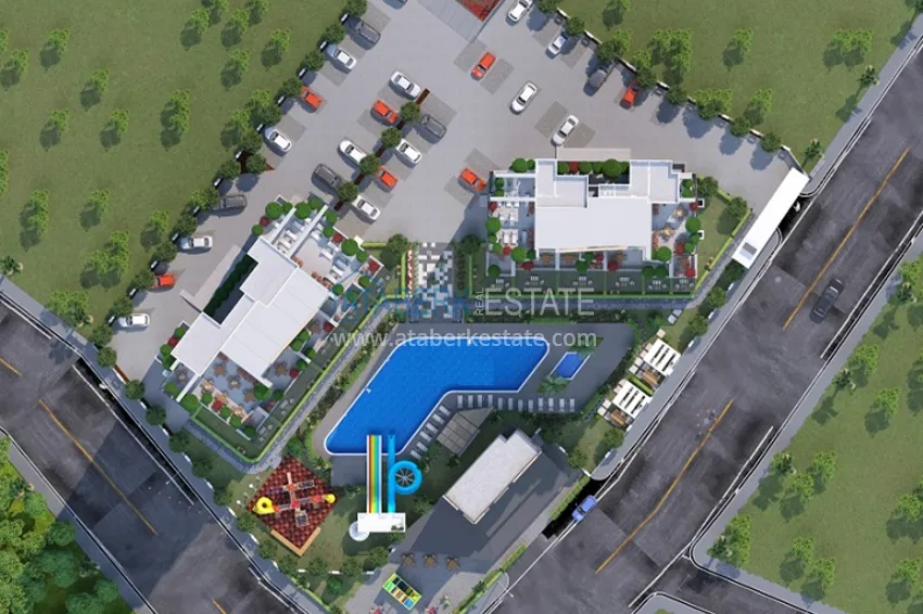 Квартиры в современном жилом комплексе на этапе строительства Мезитли – Мерсин 6 