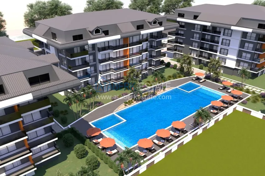 Квартиры от застройщика по самым низким стартовым ценам в районе Окурджалар, вторая линия от моря 2 