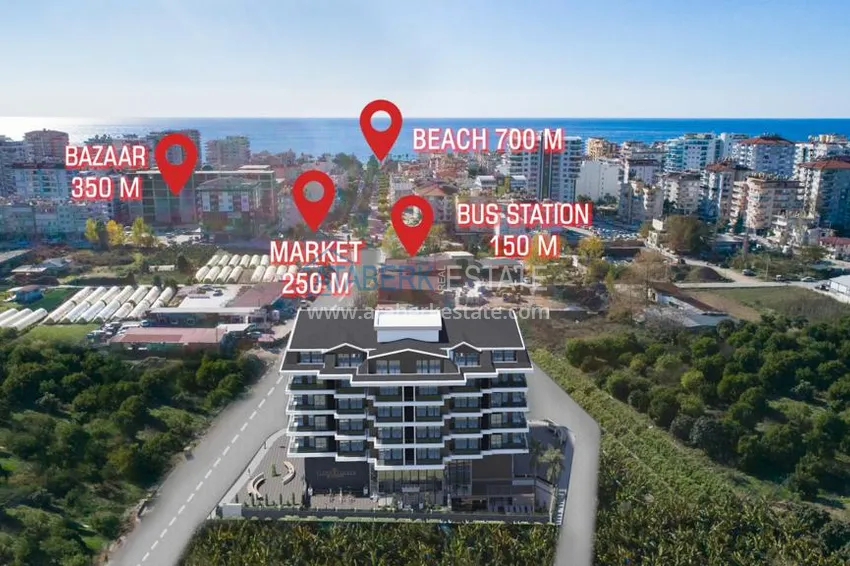 Двухкомнатная квартира напрямую от собственника в новостройке - район Махмутлар, Алания 6 