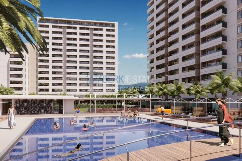 Квартира 2+1 от собственника, с видом на море на стадии строительства в районе Тедже – Мерсин 7 