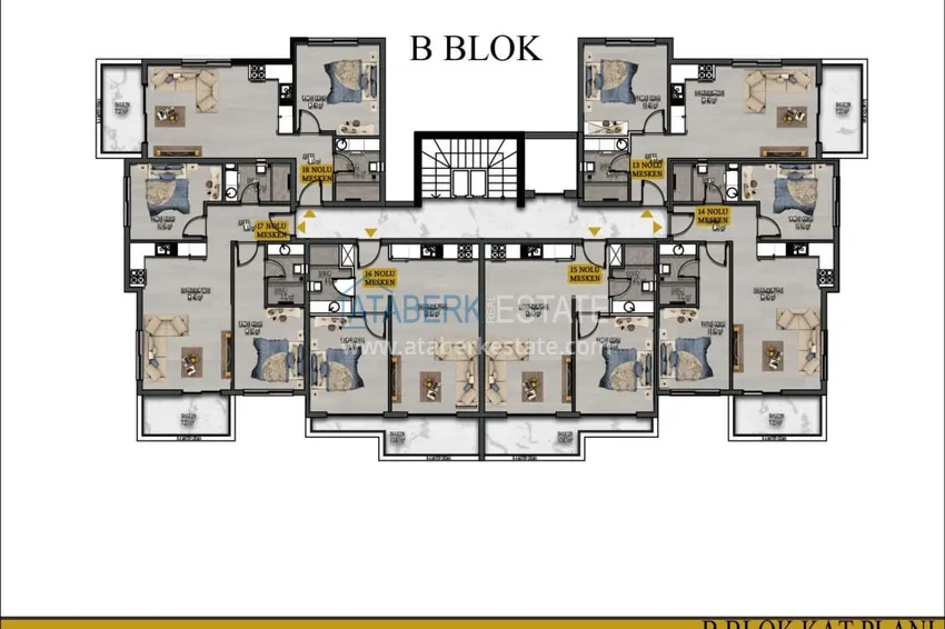 Купить дешево Квартиры от застройщика по самым низким стартовым ценам в районе Окурджалар, вторая линия от моря 9 