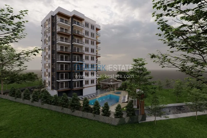 Квартира 2+1 с видом на море в новом жилом комплексе в районе Аяш – Мерсин 5 