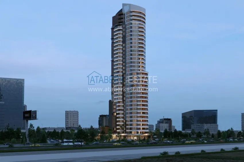 Строящийся жилой комплекс сегмента премиум, квартиры с видом на море – Измир, Конак 18 