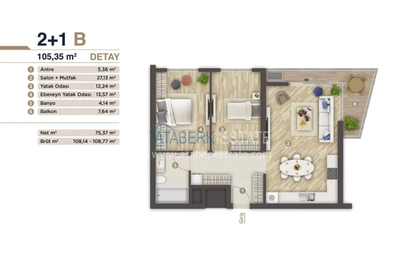 Купить дешево Недвижимость на этапе строительства в Измире, район Конак 6 