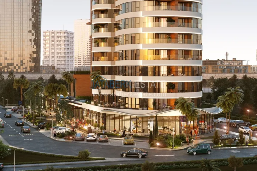 Строящийся жилой комплекс сегмента премиум, квартиры с видом на море – Измир, Конак 10 