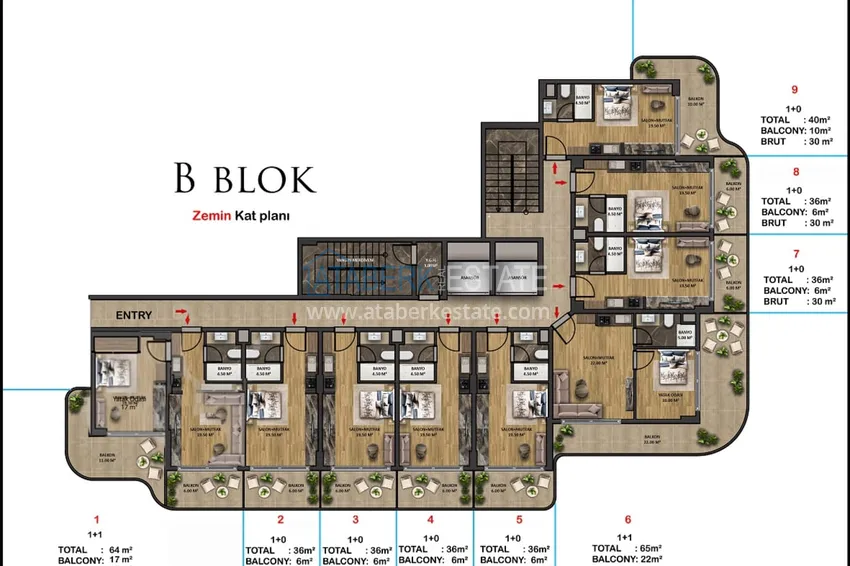 Купить дешево Старт продаж! Курортная недвижимость на этапе котлована – Алания, Паяллар 7 