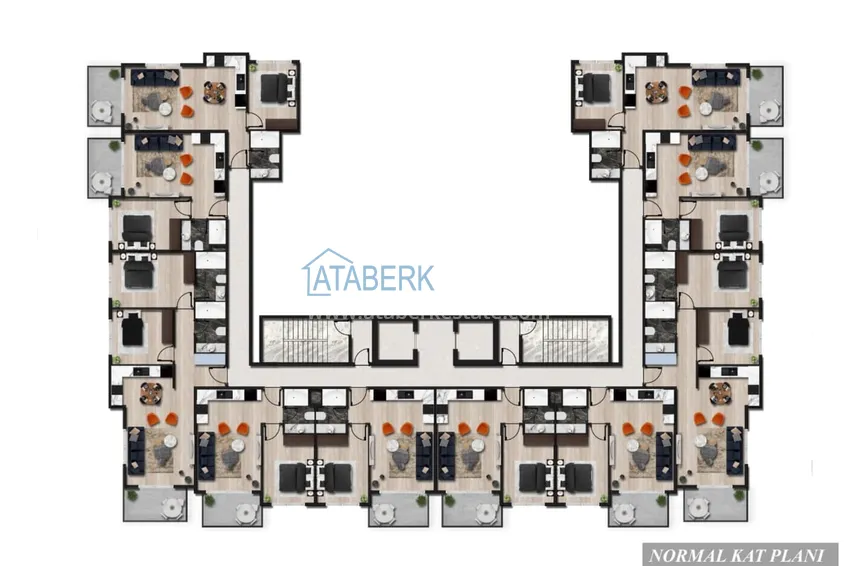 Купить дешево Двухкомнатная квартира с чистовой отделкой от собственника – новостройка, Авсаллар, Алания 1 