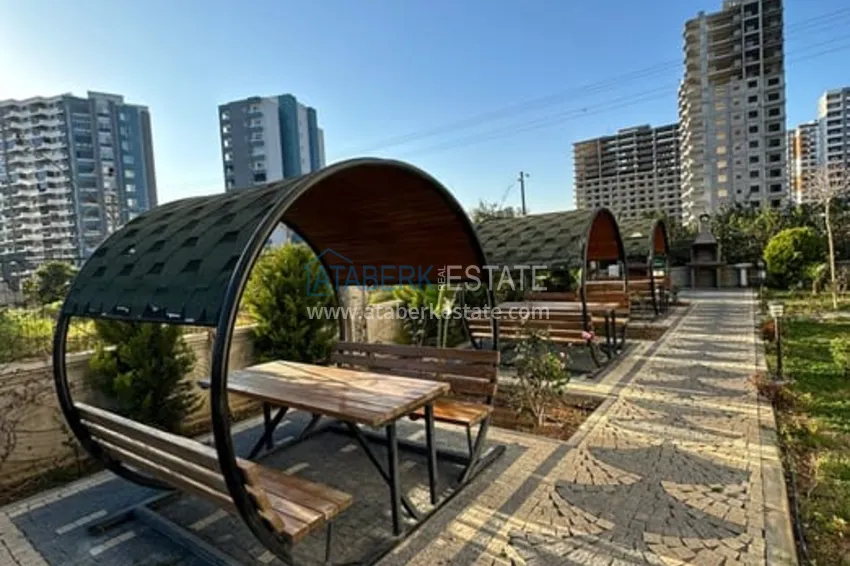 Квартира 1+1 с мебелью и техникой в жилом комплексе комфорт- класса район Арпачбахшиш-Мерсин 8 