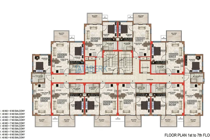 Купить дешево Супер цена! Квартиры с чистовой отделкой и видом на море в новом роскошном комплексе – Алания, район Авсаллар 1 