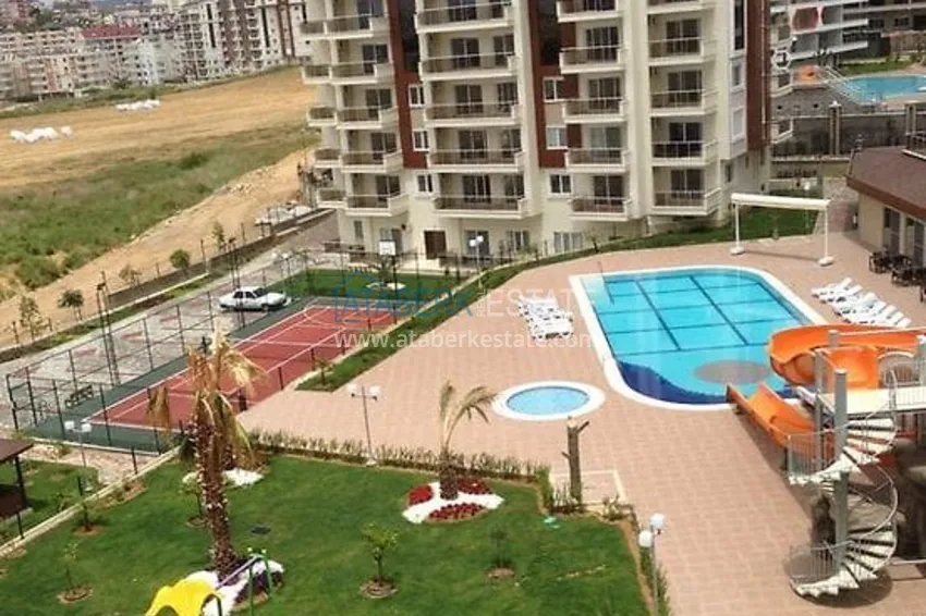 Квартира в Авсалларе в комплексе с частным пляжем, меблированная с видом на море  8 