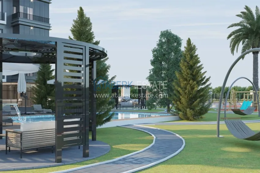 Квартиры в современном жилом комплексе в районе Енишехир-Мерсин 4 