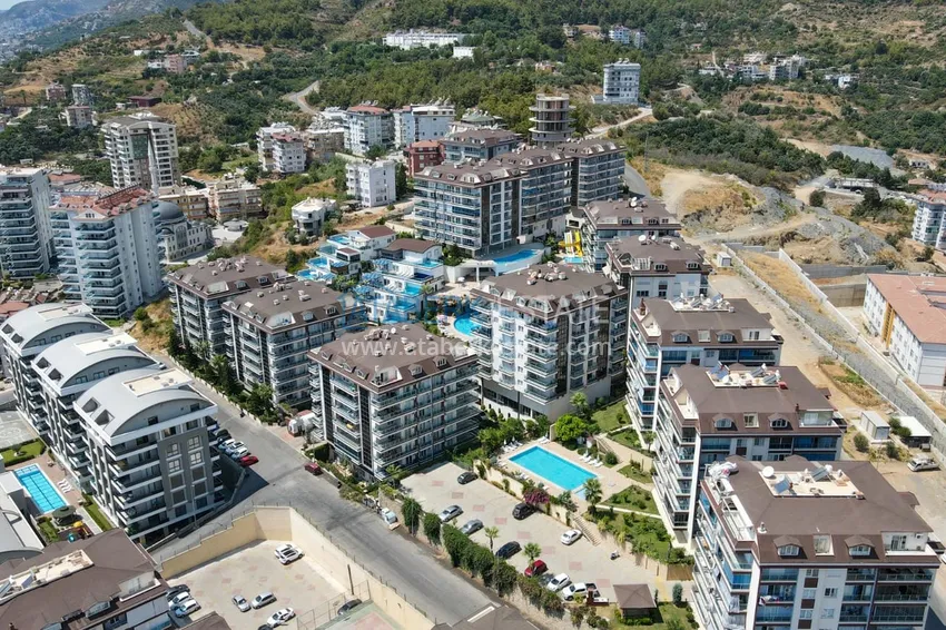 Просторная двухкомнатная квартира с мебелью и видом на море в районе Оба, Алания 7 