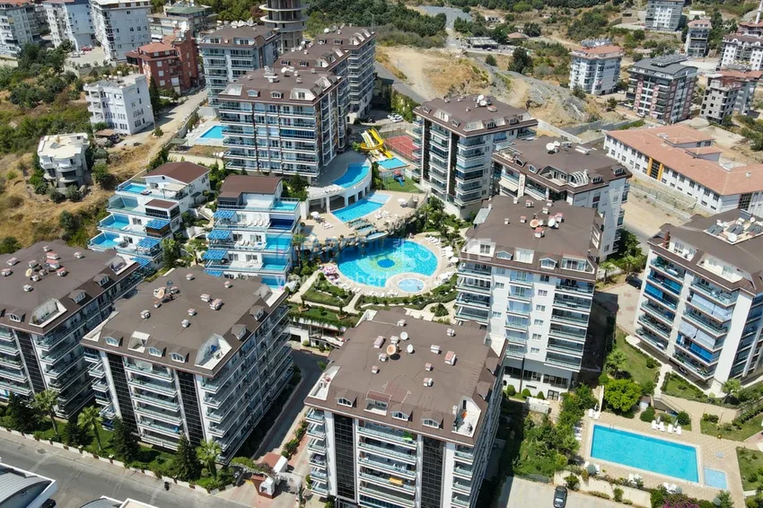 Просторная двухкомнатная квартира с мебелью и видом на море в районе Оба, Алания 8 