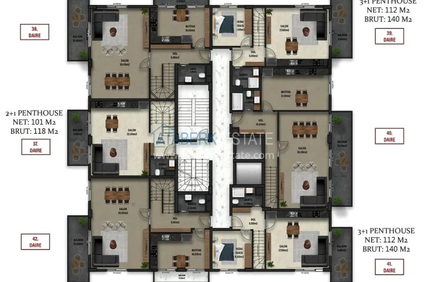 Купить дешево Эксклюзивный жилой комплекс в центре Алании 1 