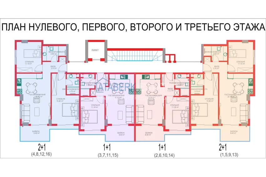 Купить дешево Элитная недвижимость от застройщика в 300 метрах от моря – Алании, район Оба 3 