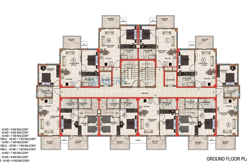 Купить дешево Супер цена! Квартиры с чистовой отделкой и видом на море в новом роскошном комплексе – Алания, район Авсаллар 5 