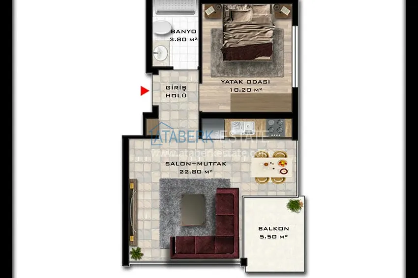 Купить дешево Двухкомнатная квартира в Махмутларе от собственника с чистовой отделкой – новостройки Алании 1 