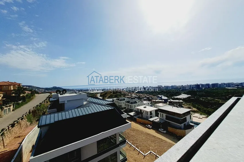 Приобрести Видовой пентхаус-дуплекс в элитном жилом комплексе – Алания, район Махмутлар 19 