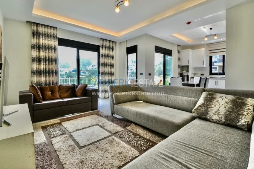 Приобрести Двухэтажная вилла 3+1 с мебелью в коттеджном поселке, район Каргыджак – Алания 2 