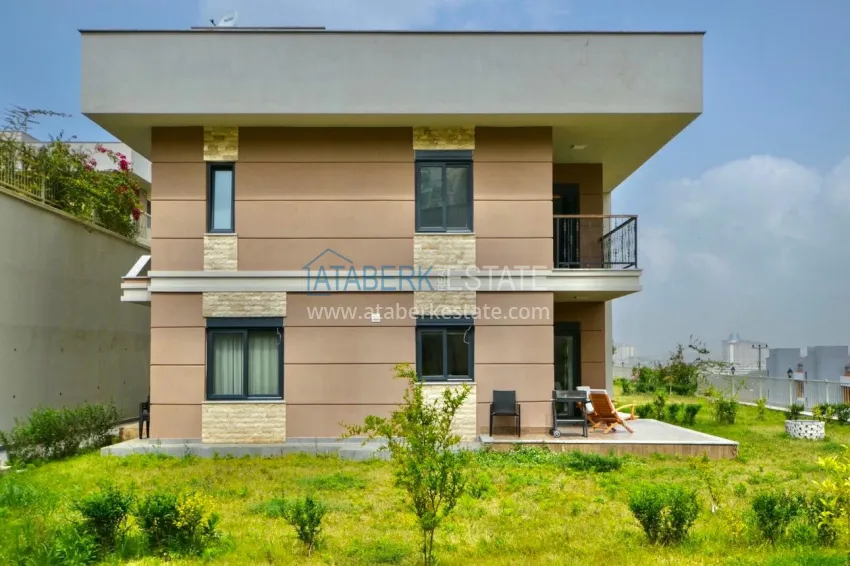 Двухэтажная вилла 3+1 с мебелью в коттеджном поселке, район Каргыджак – Алания 12 