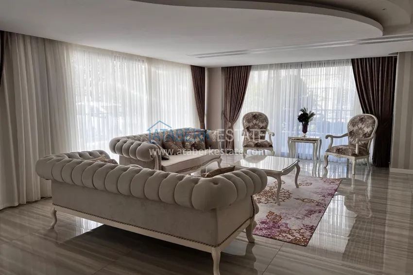 Приобрести Двухуровневая квартира в живописном Каргыджаке, Алания - мебель, сауна, джакузи и вид на море 4 
