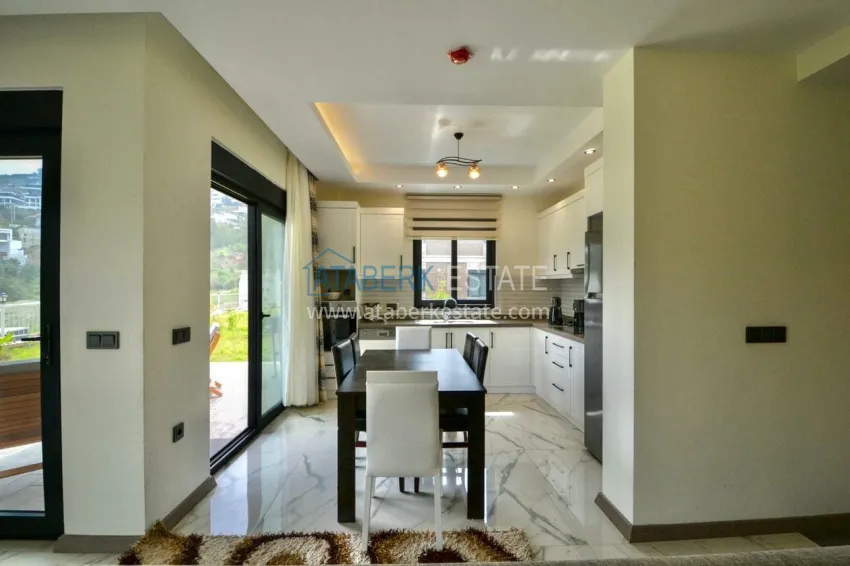 Приобрести Двухэтажная вилла 3+1 с мебелью в коттеджном поселке, район Каргыджак – Алания 6 